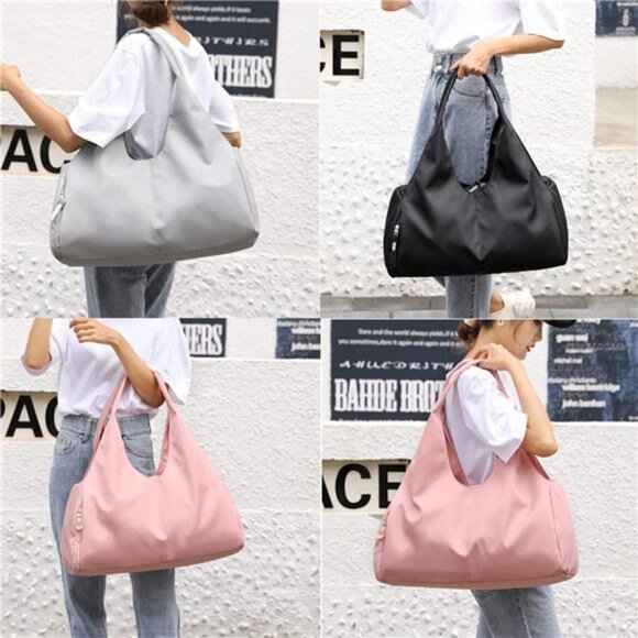 Yoga Gym Bag for Women with Shoes Compartment & Wet Dry Storage Pockets - Picture 5 of 6